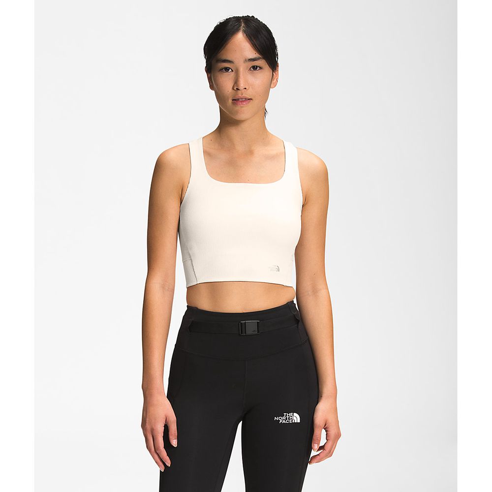 The North Face Tank Top Womens Australia - The North Face Ruby Hill Rib-Knit White (IBH-672815)